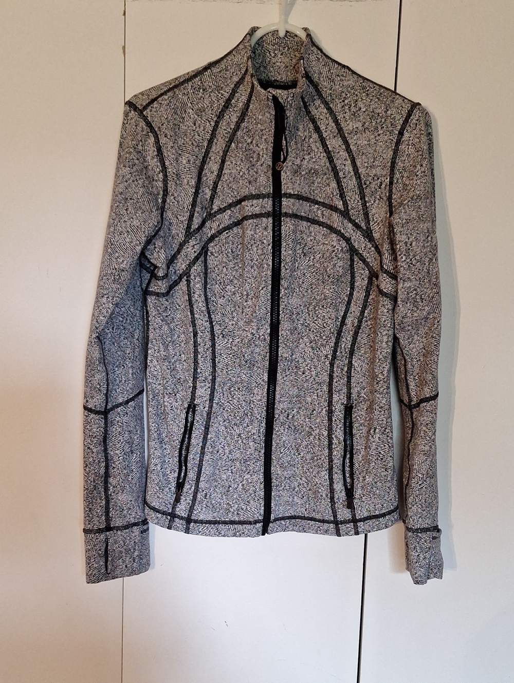 lululemon athletica Heathered Gray Full-Zip Bomber Jacket